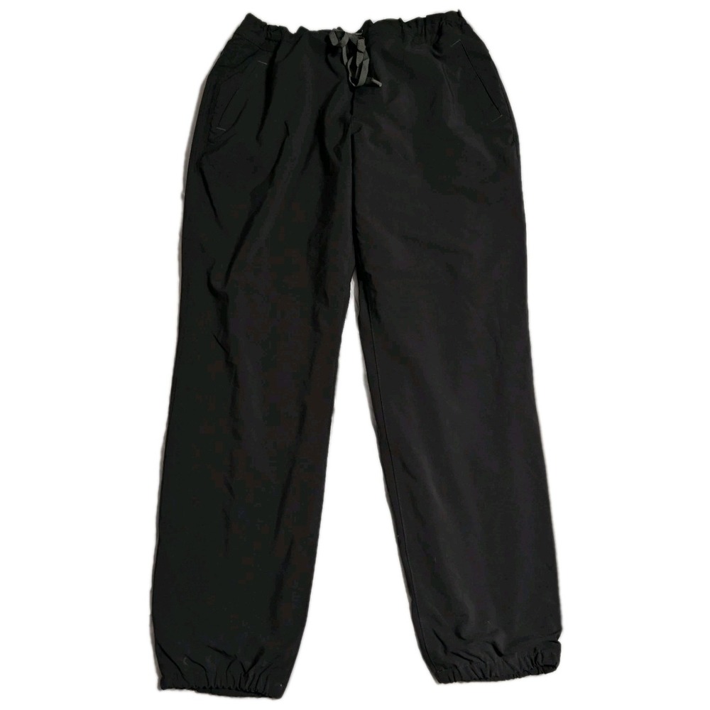 Eddie Bauer Women's XL Black Jogger Pants Cotton Lined Elastic Waist Drawstring